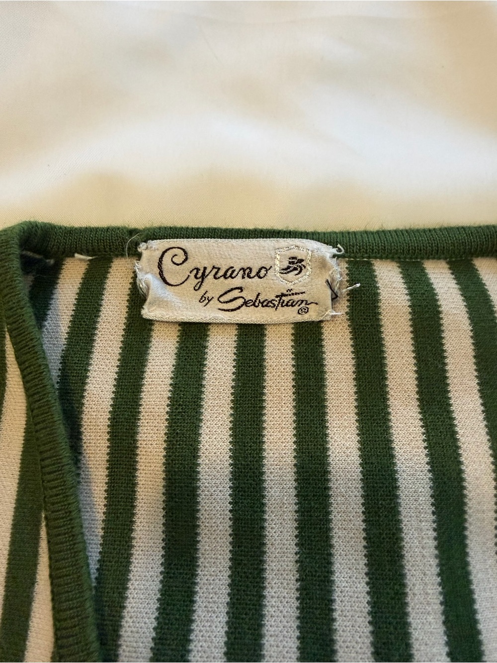 Vintage Cyrano by Sebastian Wool Striped Sweater Size Medium - Picture 5 of 10